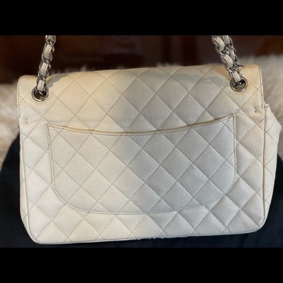 Chanel double flap jumbo caviar leather bag - Picture 3 of 9